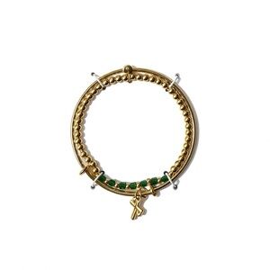 Unwritten Gold and Green Charm Bracelet